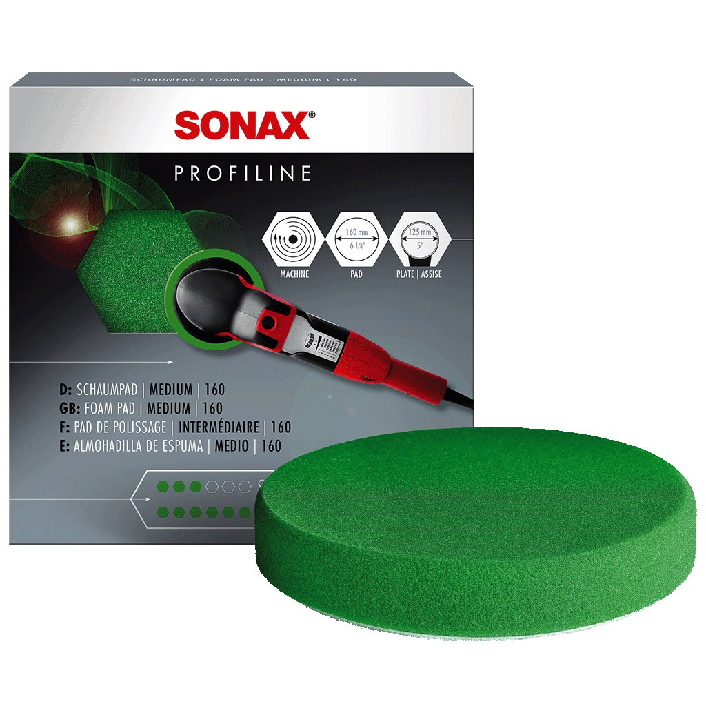 Profiline Profiline 160mm SONAX Profiline Rotary Foam Polishing Pad Medium