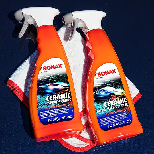 Sigillante Ceramico Per Auto Sigillante Spray Ceramica Sonax 750 Ml 2 Panni In Microfibra Per Lucidatura Auto - Kit Completo Per Protezione Auto Lavaggio