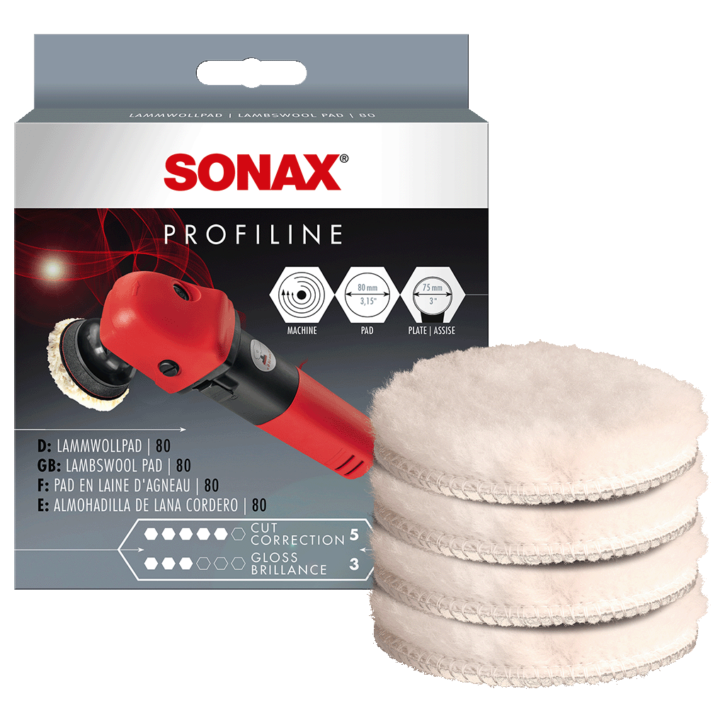 Profiline Profiline 80mm (4pcs) SONAX Profiline Wool Cutting Pad